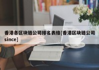 香港各区块链公司排名表格[香港区块链公司since]